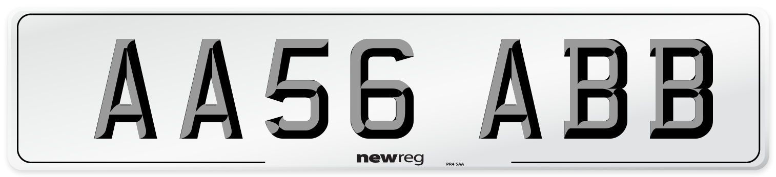 AA56 ABB Number Plate from New Reg